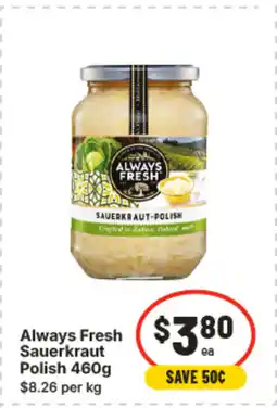 IGA Always fresh sauerkraut polish 460g offer