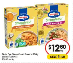 IGA Birds eye steamfresh prawns 250g offer