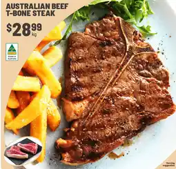 IGA Australian beef t-bone steak offer