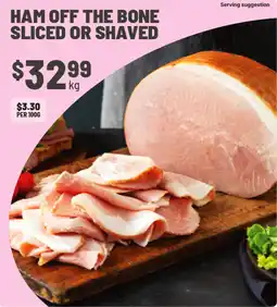 IGA Ham off the bone sliced or shaved offer