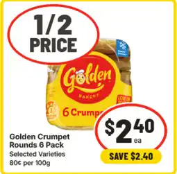 IGA Golden Crumpet Rounds 6 Pack offer
