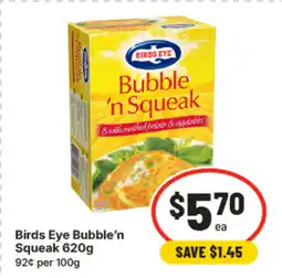 IGA Birds eye bubble'n squeak 620g offer