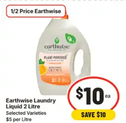 IGA Earthwise Laundry Liquid 2 Litre offer