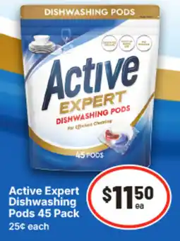IGA Active expert dishwashing pods 45 pack offer