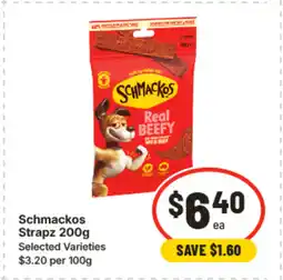 IGA Schmackos strapz 200g offer