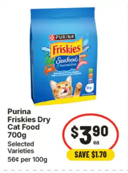 IGA Purina friskies dry cat food 700g offer
