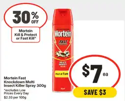 IGA Mortein fast knockdown multi insect killer spray 300g offer
