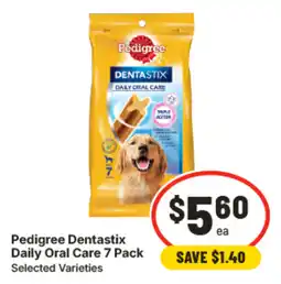 IGA Pedigree Dentastix Daily Oral Care 7 Pack offer