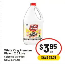 IGA White king premium bleach 2.5 litre offer