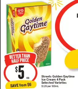 IGA Streets Golden Gaytime Ice Cream 4 Pack offer