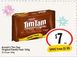 IGA Arnott's tim tam original family pack 365g offer