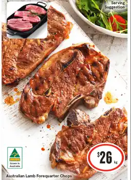 IGA Australian lamb forequarter chops offer