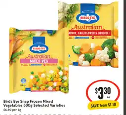 IGA Birds eye snap frozen mixed vegetables 500g offer