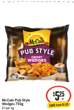 IGA Mccain pub style wedges 750g offer