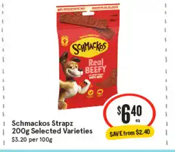 IGA Schmackos strapz 200g offer