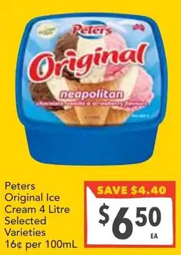 Supa Valu Peters Original Ice Cream offer