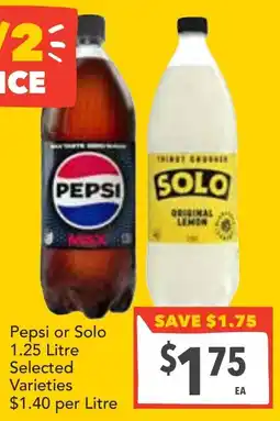 Supa Valu Pepsi or Solo offer