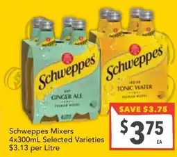Supa Valu Schweppes Mixers offer