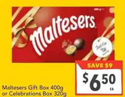 Supa Valu Maltesers Gift Box or Celebrations Box offer