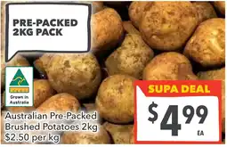 Supa Valu Australian pre-packed brushed potatoes 2kg offer