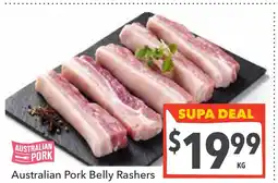 Supa Valu Australian pork belly rashers offer