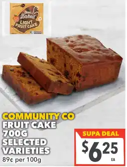 Supa Valu Community co fruit cake 700g offer