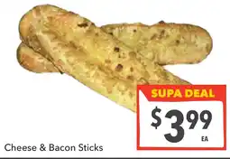 Supa Valu Cheese & bacon sticks offer