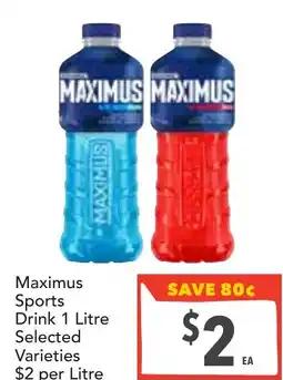 Supa Valu Maximus sports drink 1 litre offer