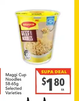 Supa Valu Maggi cup noodles offer