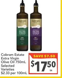 Supa Valu Cobram estate extra virgin olive oil 750ml offer