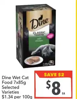 Supa Valu Dine wet cat food offer