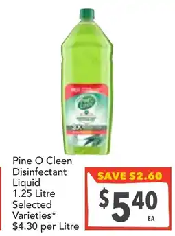 Supa Valu Pine o cleen disinfectant liquid offer
