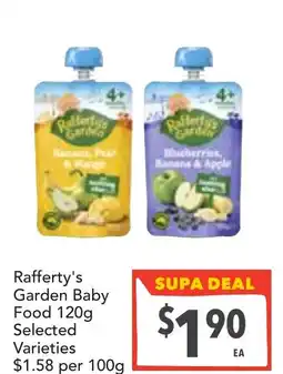 Supa Valu Rafferty's garden baby food offer