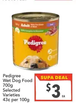 Supa Valu Pedigree wet dog food offer