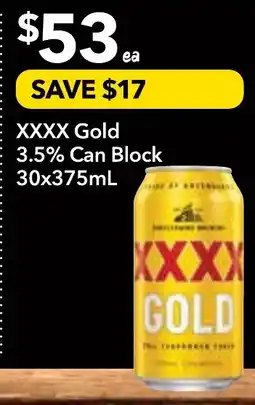 Supa Valu Xxxx gold 3.5% can block offer