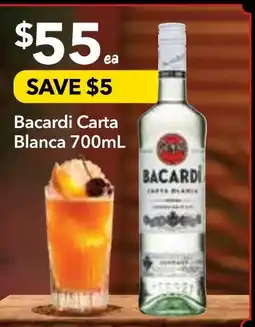 Supa Valu Bacardi carta blanca offer