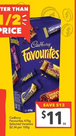 Supa Valu Cadbury favourites offer