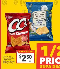 Supa Valu CC's or The Natural Chip Co. Chips offer