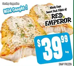 Farmer Jack's Windy cape smart pack fillets of red emperor offer