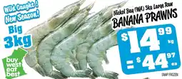Farmer Jack's Nickol bay (wa) large raw banana prawns offer