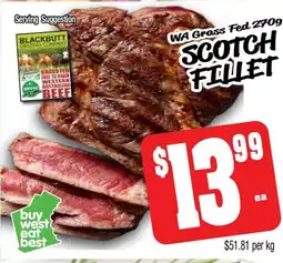 Farmer Jack's Wa grass fed scotch fillet offer