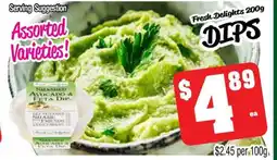 Farmer Jack's Fresh delights dips offer