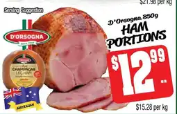 Farmer Jack's D'orsogna ham portions offer