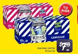 Farmer Jack's Kirks drinks offer