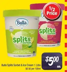 Farmer Jack's Bulla splits sorbet & ice cream offer