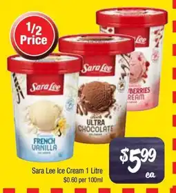 Farmer Jack's Sara lee ice cream offer