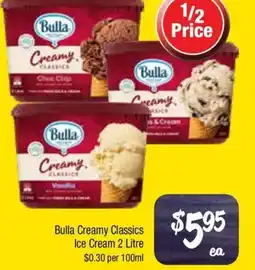Farmer Jack's Bulla Creamy Classics Ice Creamx offer
