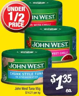 Farmer Jack's John west tuna offer