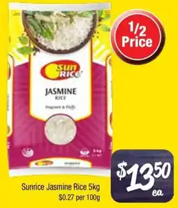 Farmer Jack's Sunrice jasmine rice offer
