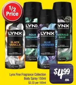 Farmer Jack's Lynx Fine Fragrance Collection Body Spray offer